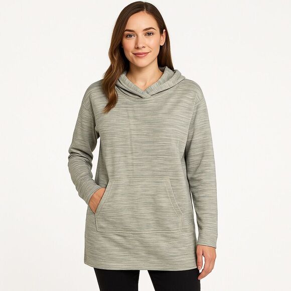 Lou & Grey Tops - Lou & Grey Women's Gray Hoodie Jacket Size M Casual Fall